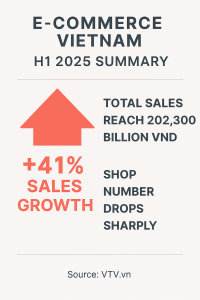 Tình hình tóm tắt thị trường bán hàng online Việt nam 2025